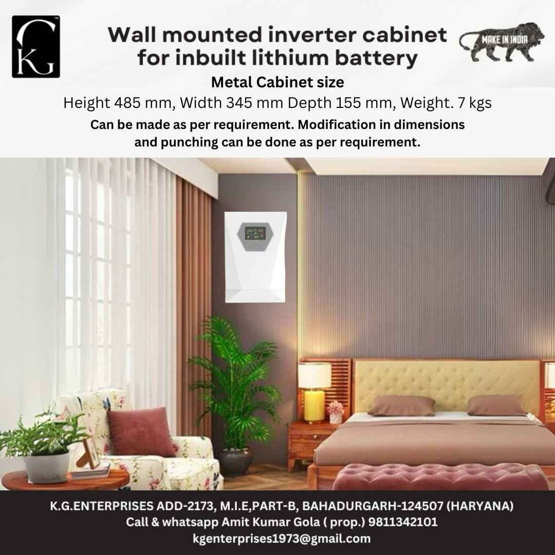 WALL-MOUNTED INVERTER CABINET (SOLAR) 12 VOLT 100 AH-1KW With an inbuilt lithium battery fittment (12 V 100 AH )
